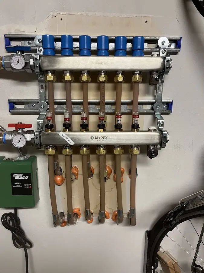 Plumber performing Gas Line Installation at a residential property in Town of Pecos